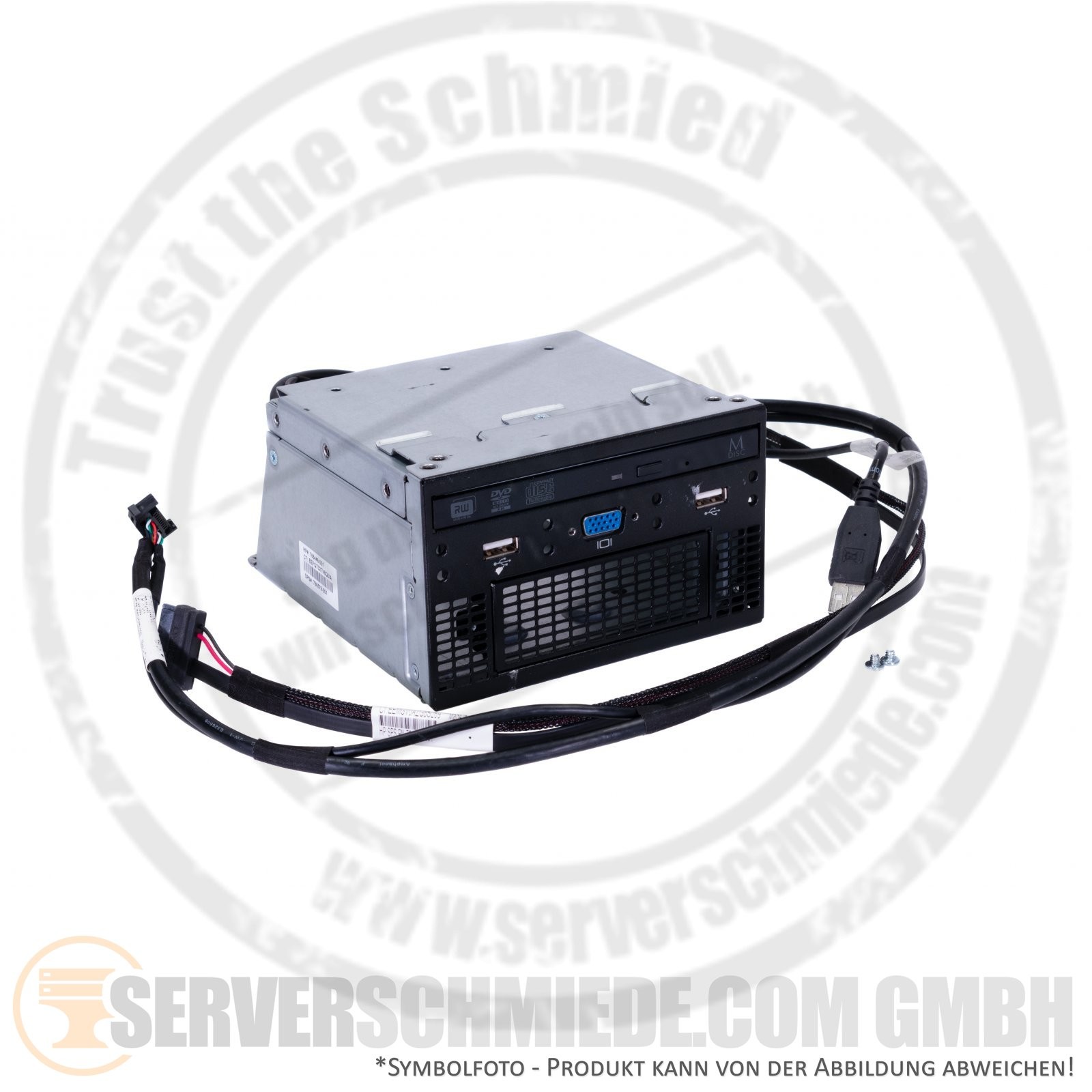 HP DL380 Gen9 Media Bay Cage incl. 1 x VGA 2 x USB Power cable cable incl. DVD-Lau