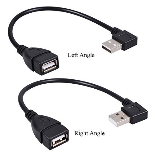UCEC USB 2.0 Extension Cable - Left and Right Angle A Male 20cm A