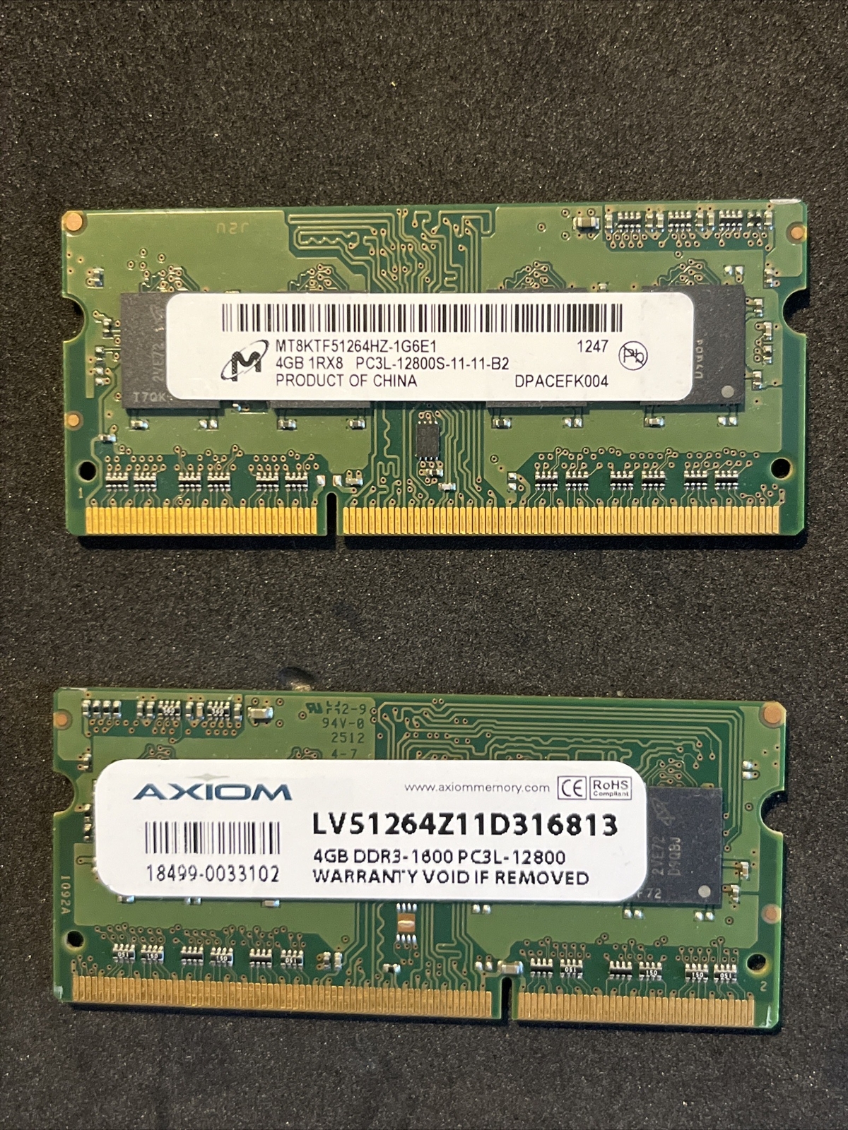 AXIOM 4GB 1Rx8 PC3L- 12800S DDR3 1600MHz LV51264Z11D316813