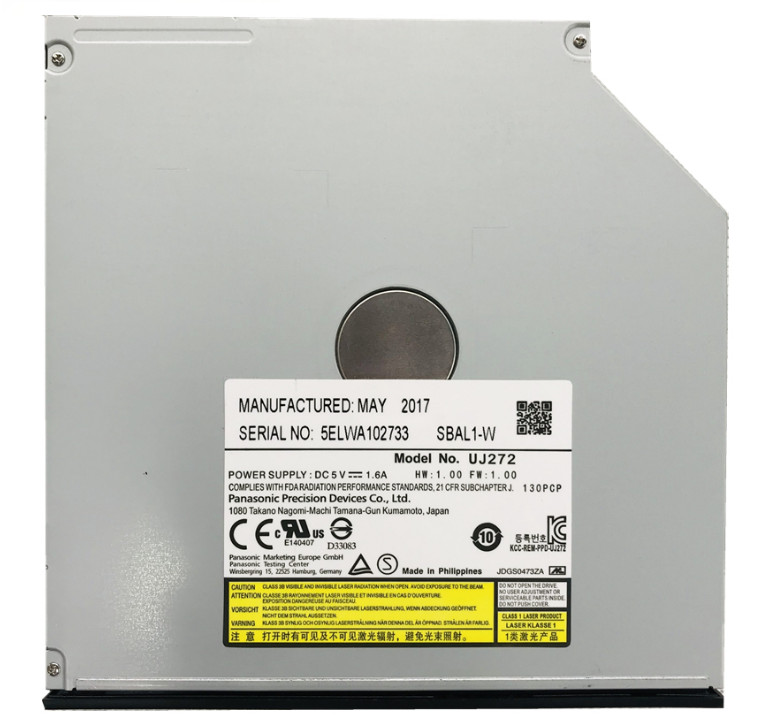 Panasonic UJ272 6X Blu-ray BD DVD CD RW Burner Player 9.5mm SATA