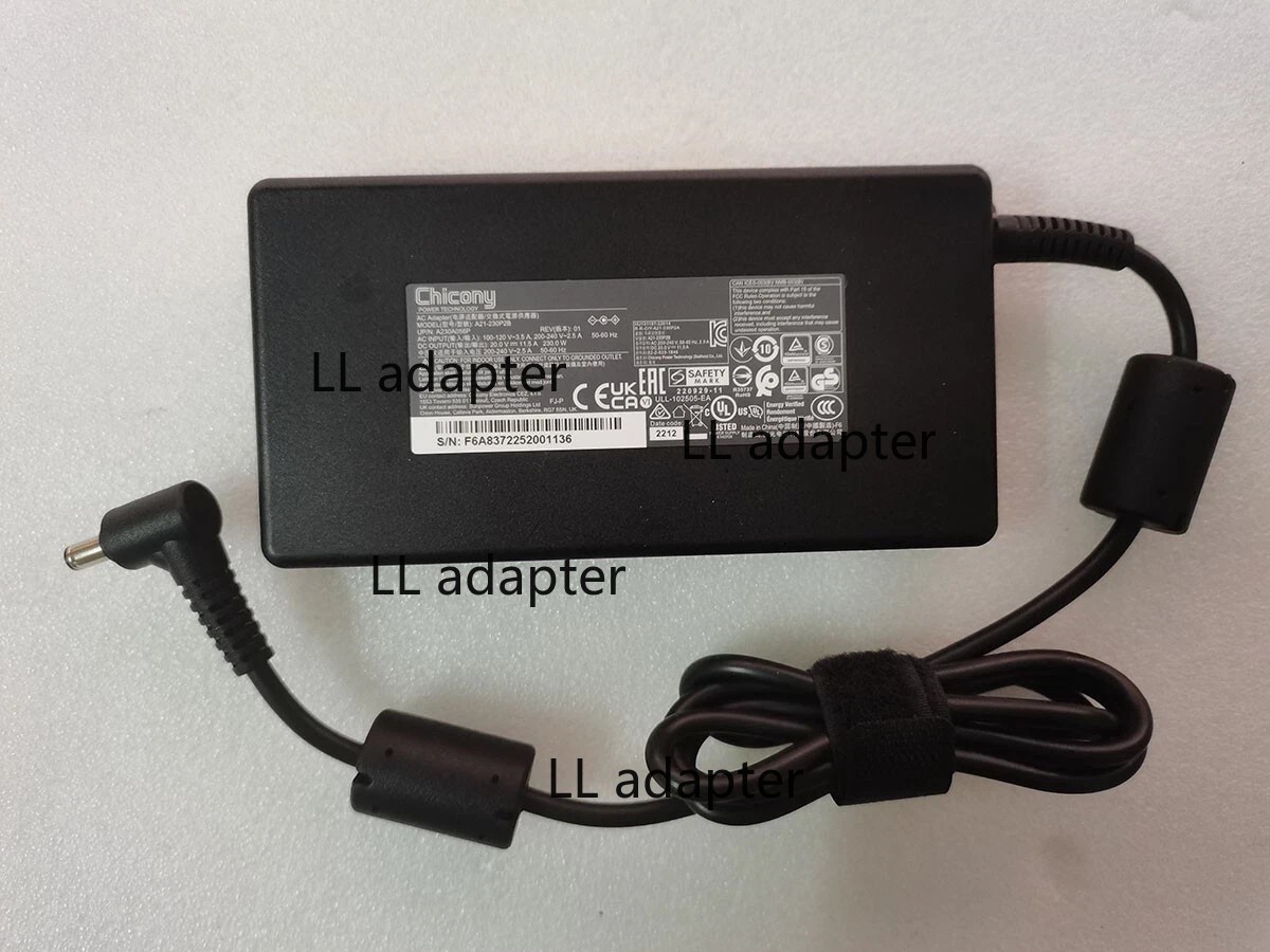 Original Chicony 20V 11.5A A21-230P2B AC Adapter for MSI Stealth GS76 11UG-653US
