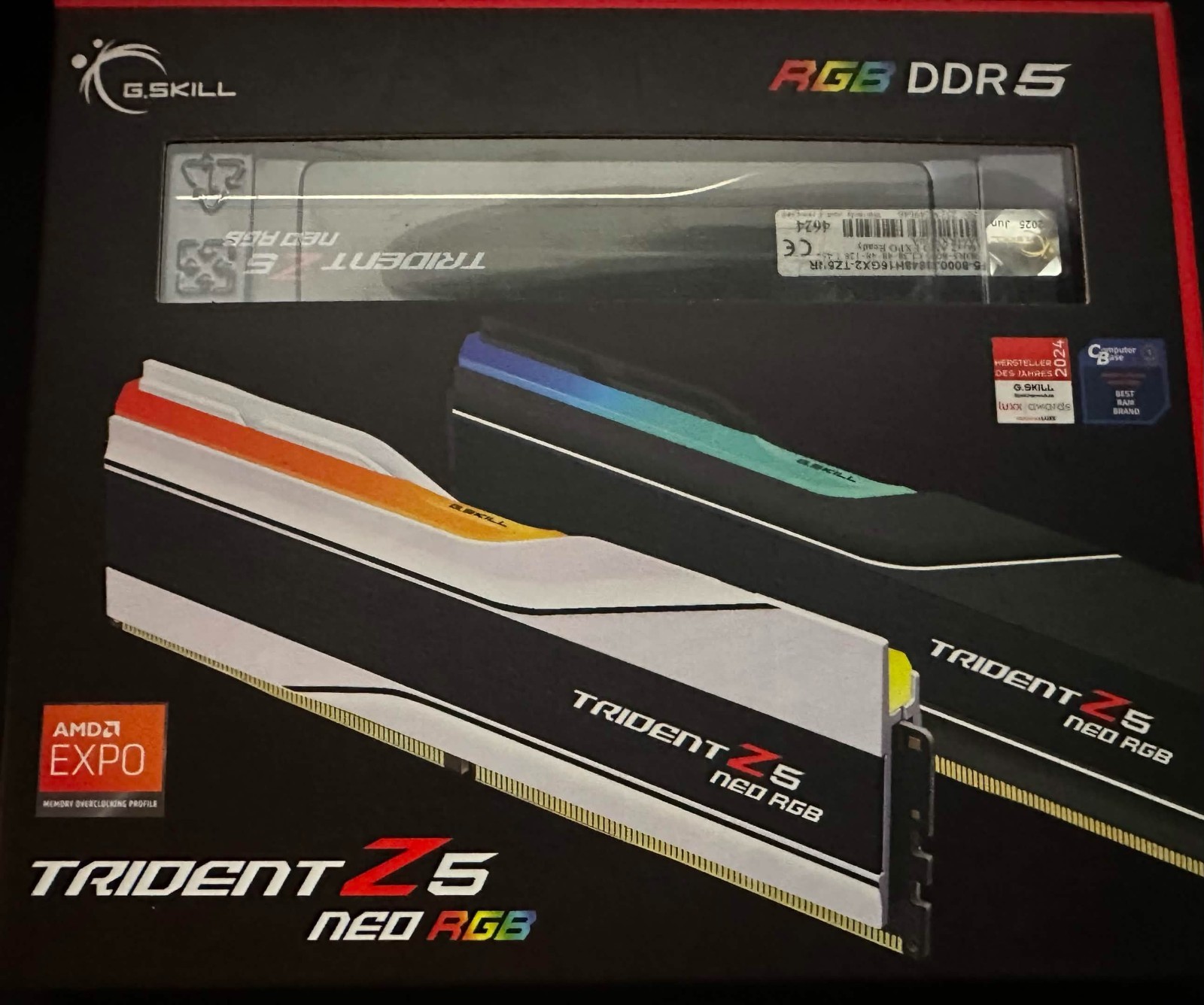 G.Skill Trident Z5 Neo RGB DDR5 8000 32GB (2x16GB) AMD EXPO RAM F5-8000J3848H16G