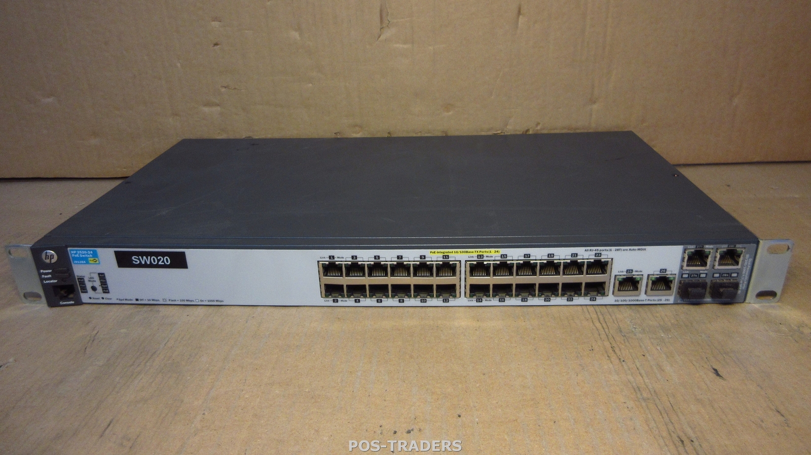 HP J9138A 2520-24-PoE Switch 24-Port PoE 10/100 + 2x Gbit / SFP Port + RACK MOUNT