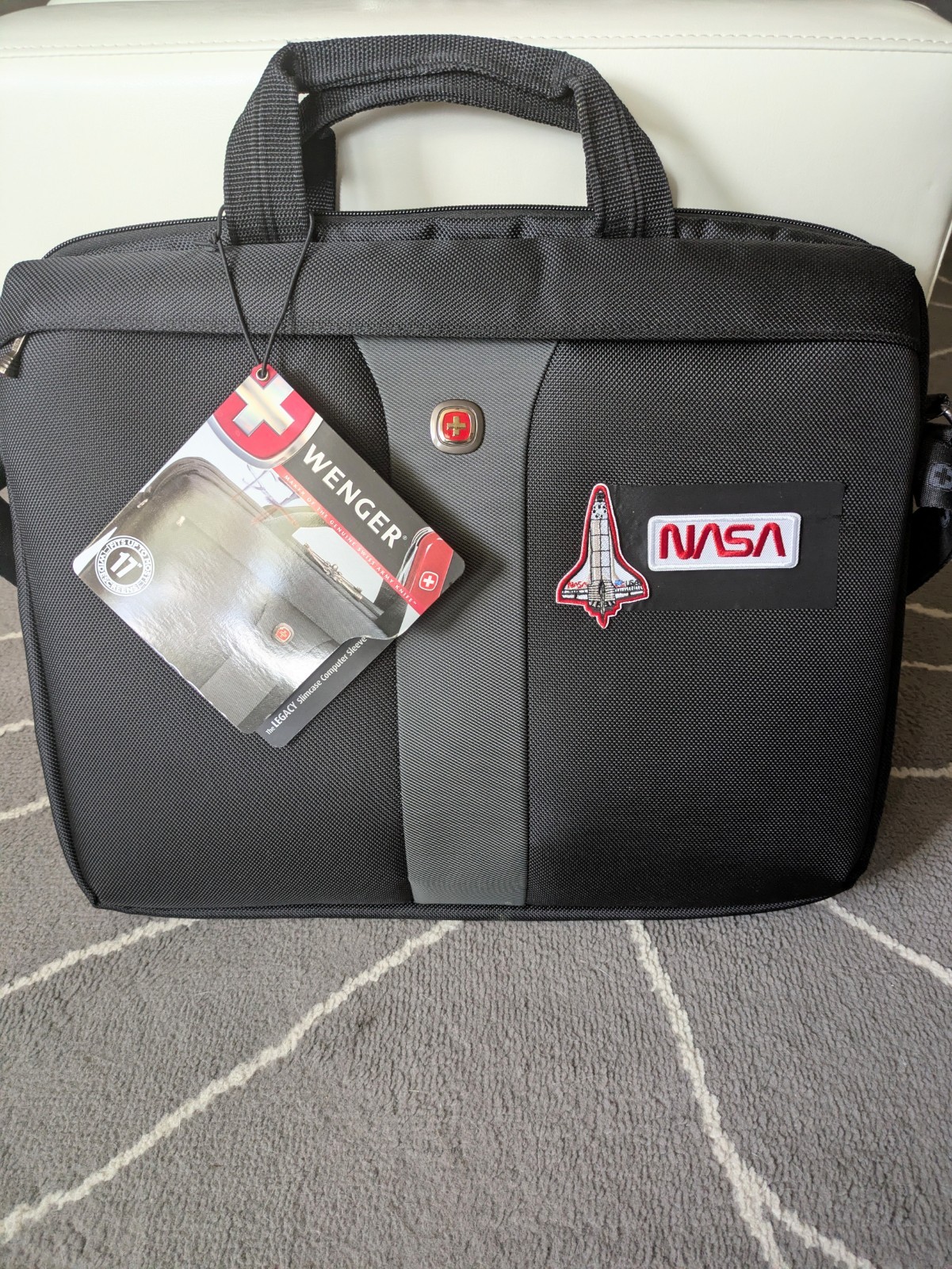 NWT Wegner Swiss gear Laptop Case Messenger NASA diy created