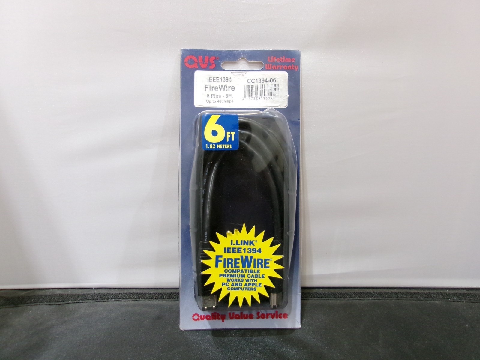 QVS IEEE1349 6ft Firewire Cable 6pins - 6ft