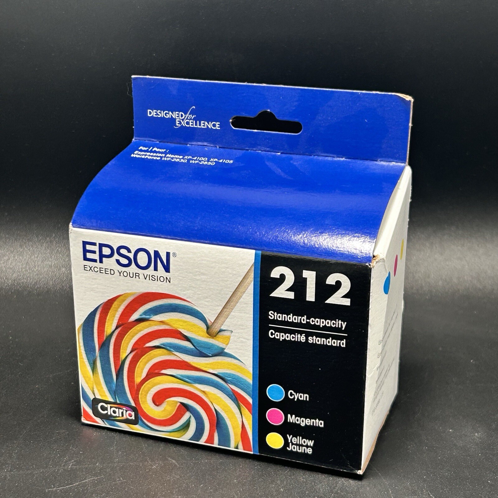 Epson 212 Genuine Color 3 Pack Ink Cartridge Cyan Magenta Yellow Exp 05/2026