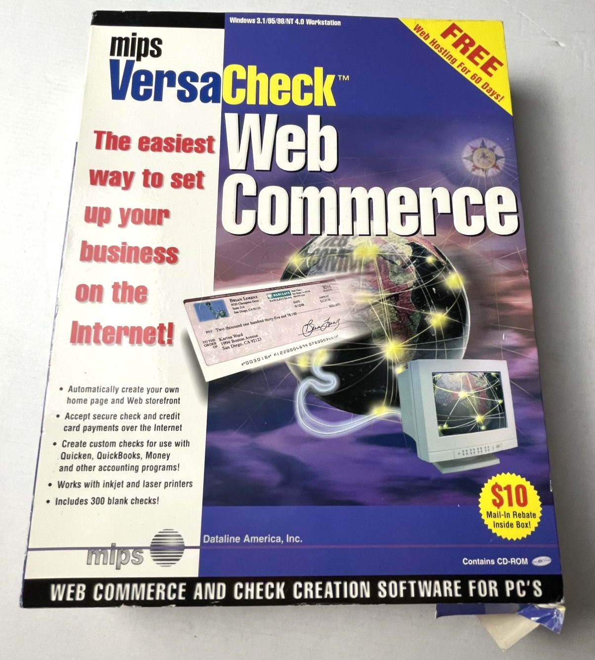 mips VersaCheck Webcommerce Versa Check Printing Includes 300 blank checks