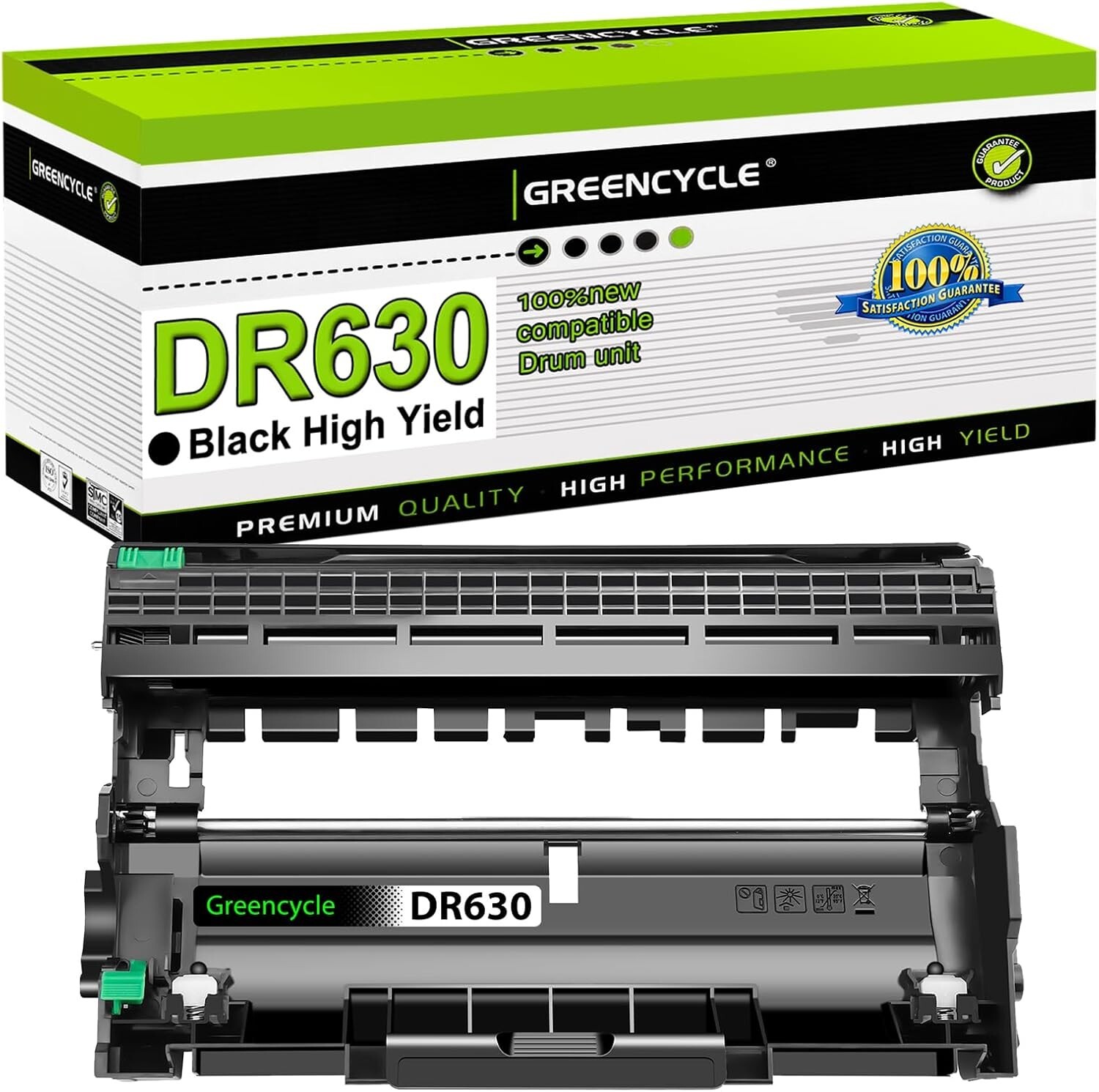 Greencycle DR630 Drum Cartridge (No Toner) Replacement Compatible for Brother