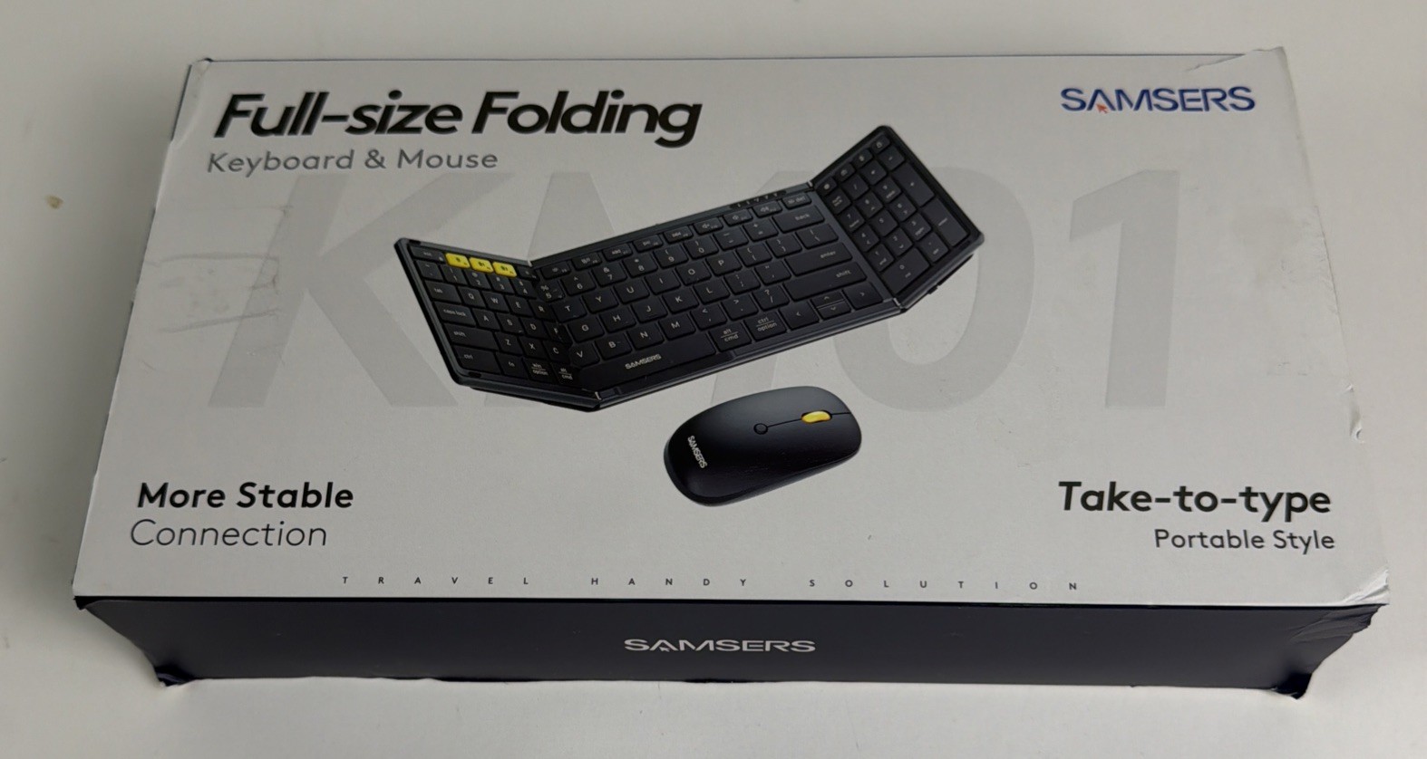 Samsers Full-Size Folding Keyboard and Mouse Combo with Case