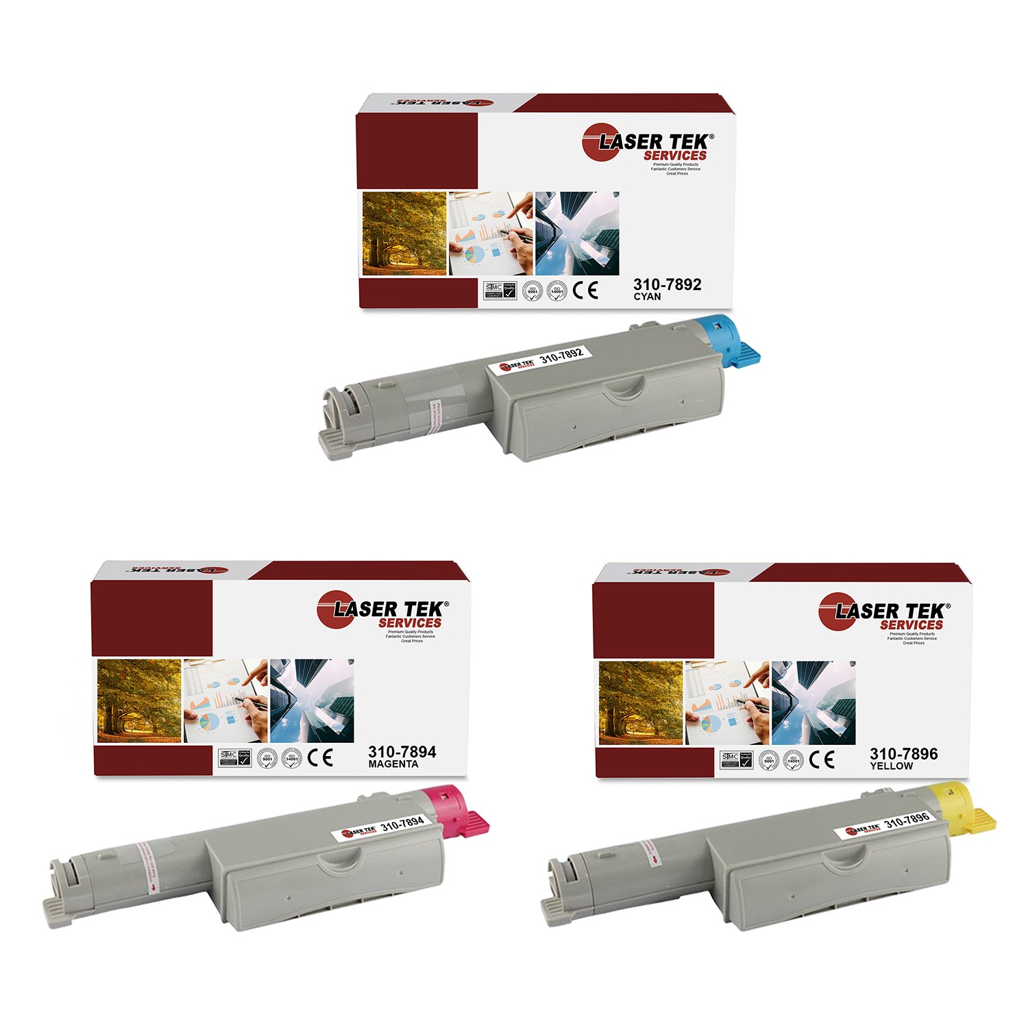 3Pk LTS 310-7892 310-7894 310-7896 Compatible for Dell 5110 5110CN Cartridge