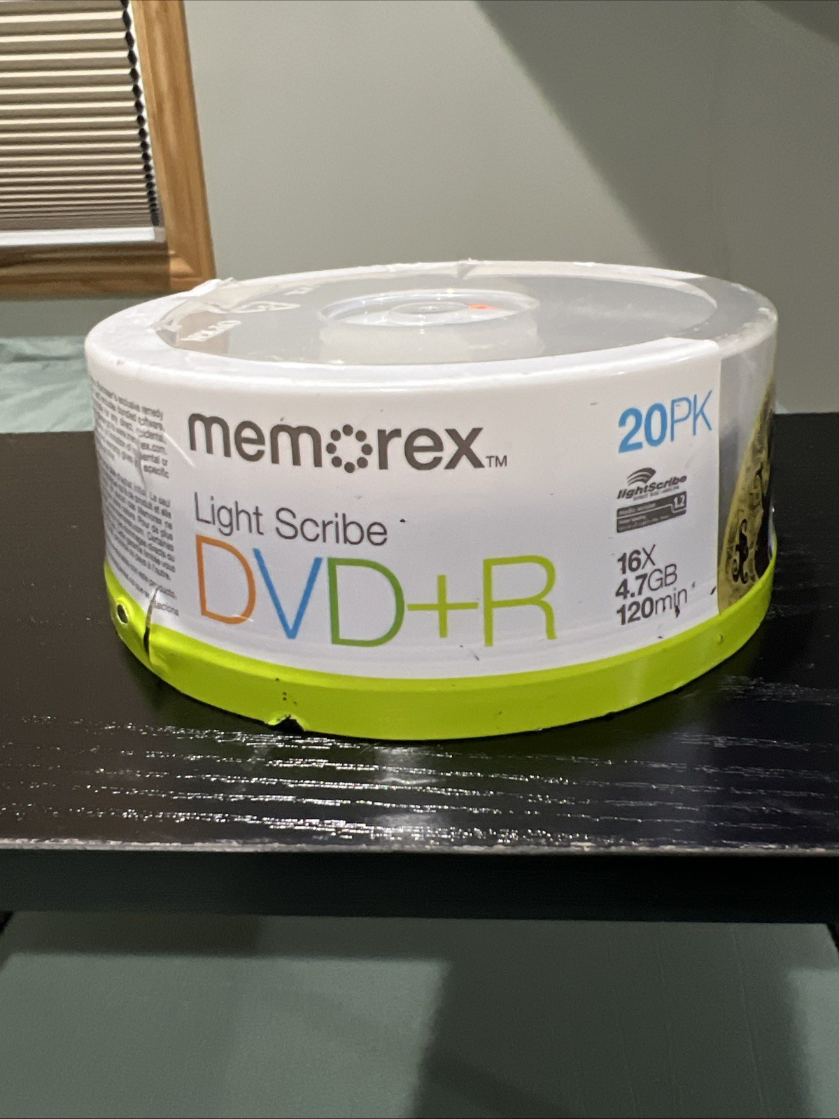 Memorex DVD+R Discs 20 Pk Lightscribe 16x 4.7GB 120min, New Factory Sealed Pk