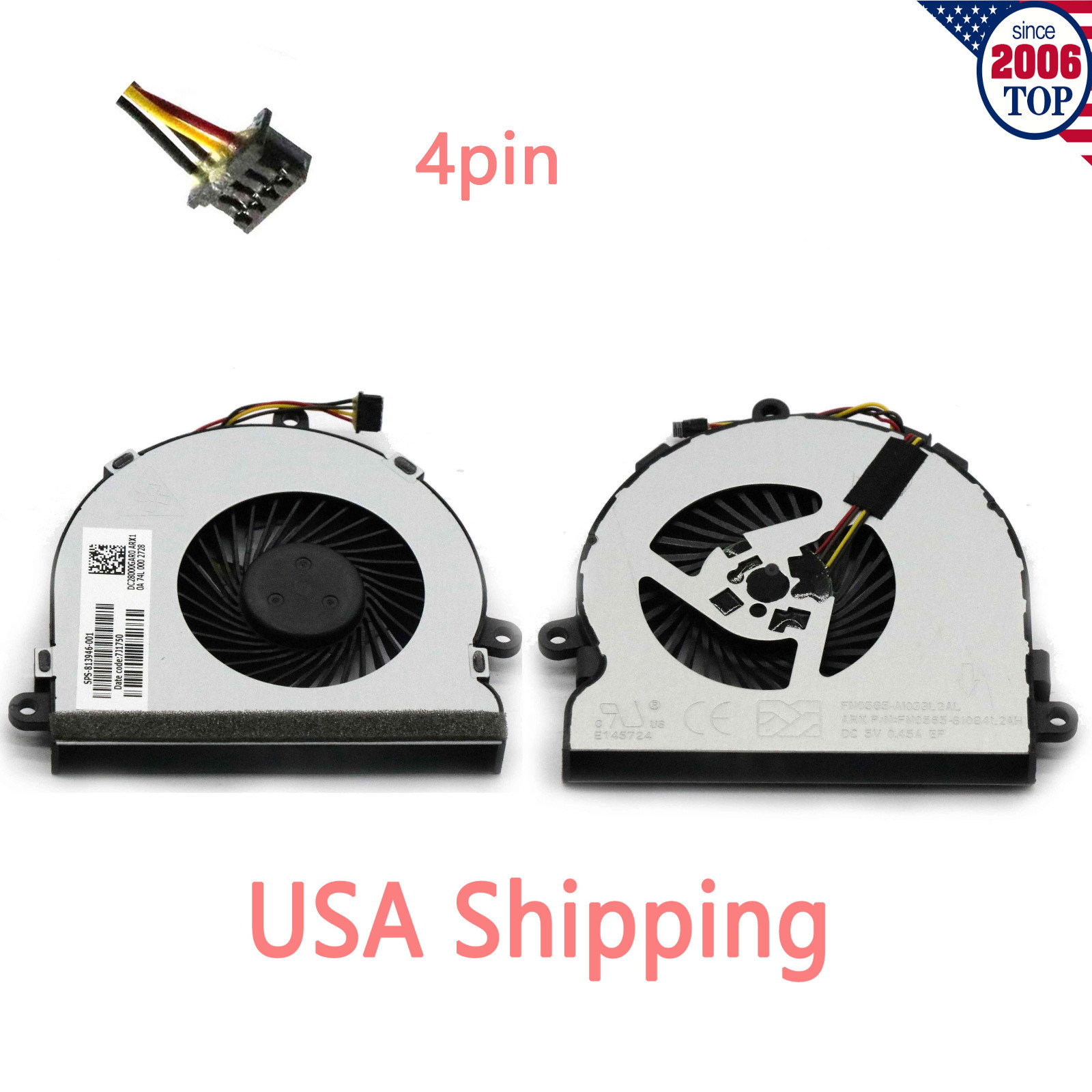 New CPU Fan For HP 15-AY020NR 15-AY028CA 15-AY039WM 15-AY041WM 15-AY043CA 4pin