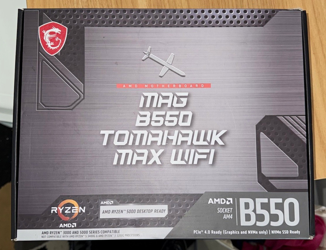 MSI MAG B550 TOMAHAWK MAX WIFI AM4 ATX DDR4 Gaming Motherboard