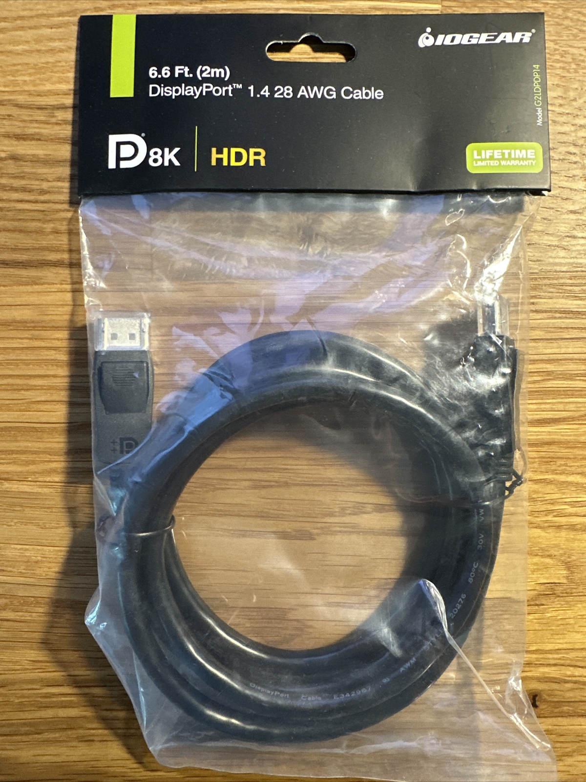 IOGEAR 6' DisplayPort 1.4 Male-to-Male Cable #G2LDPDP14