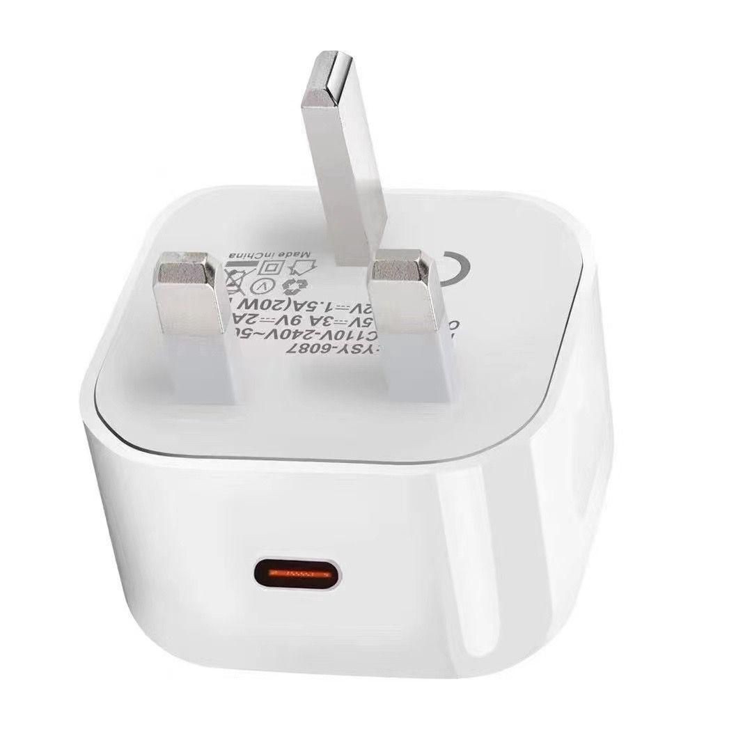 eSTUFF W128242986 MHJF3B_A Home Charger UK PD 20W 1 x USB-C Input: 230V plug ~E~