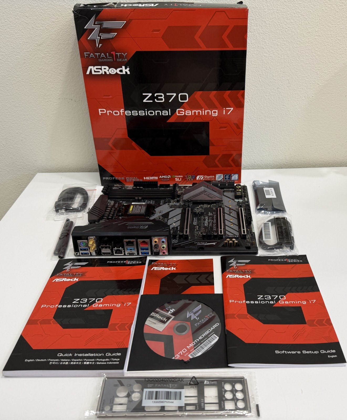 10GbE ASRock Fatal1ty Z370 Professional Gaming i7 LGA1151 Wi-Fi Motherboard RARE