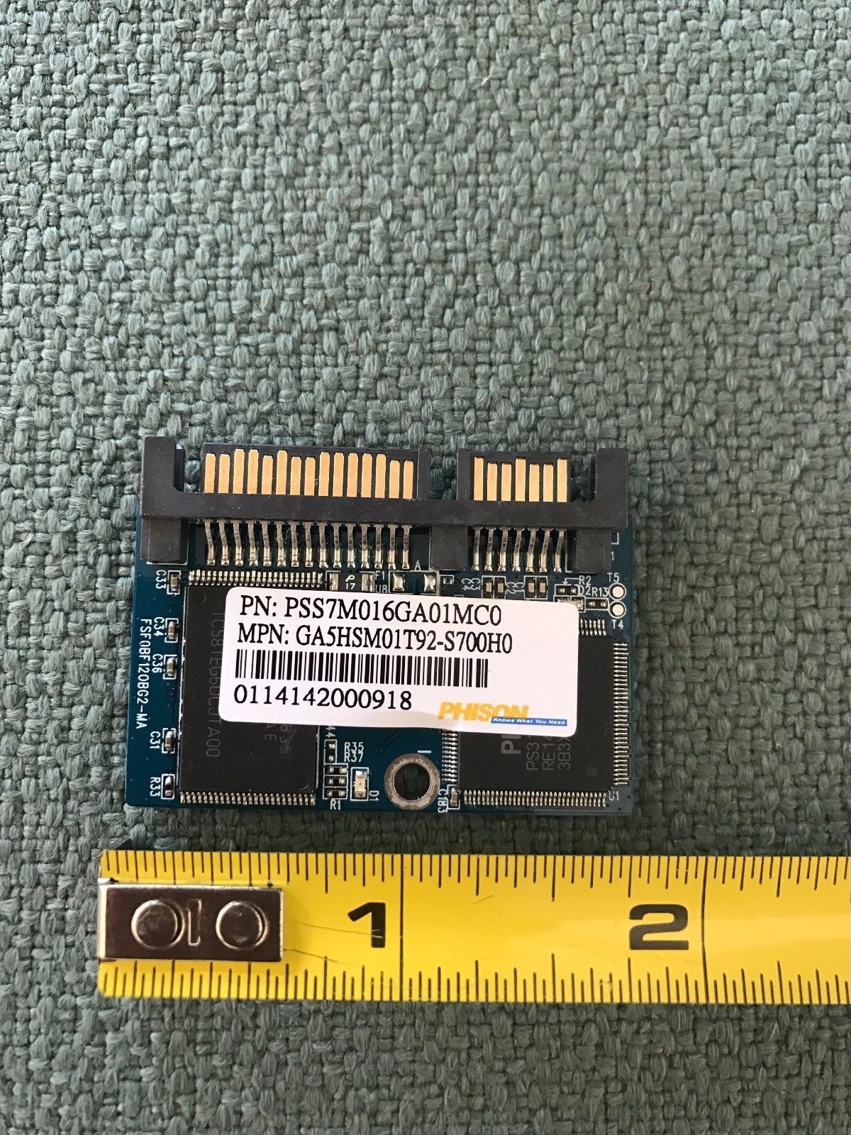 Phison 16GB SATA Solid State Drive SSD PN: PSS7M016GA01MC0, tested