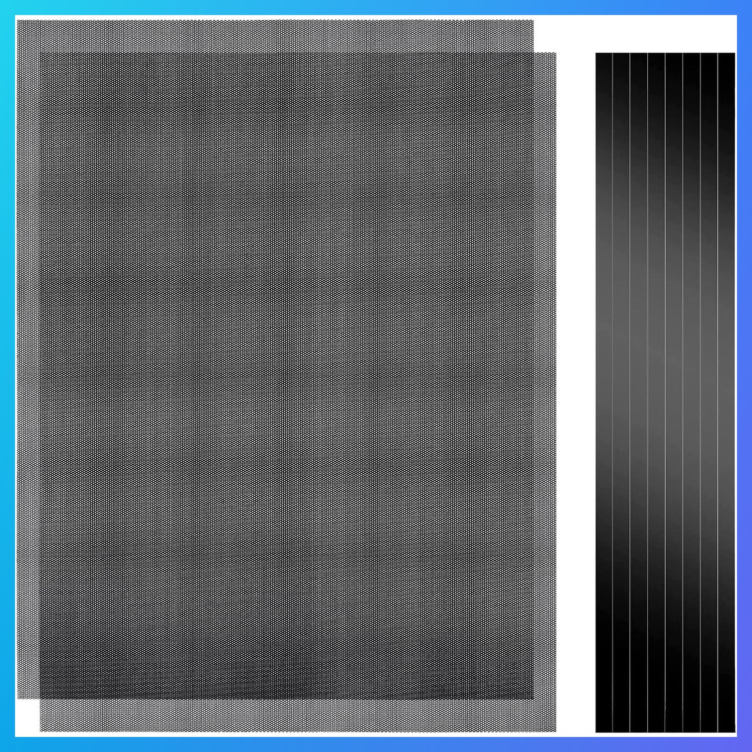Cut-to-Fit Magnetic PC Dust Filter Mesh, 400x300mm PVC DIY Cover, 2 Pack