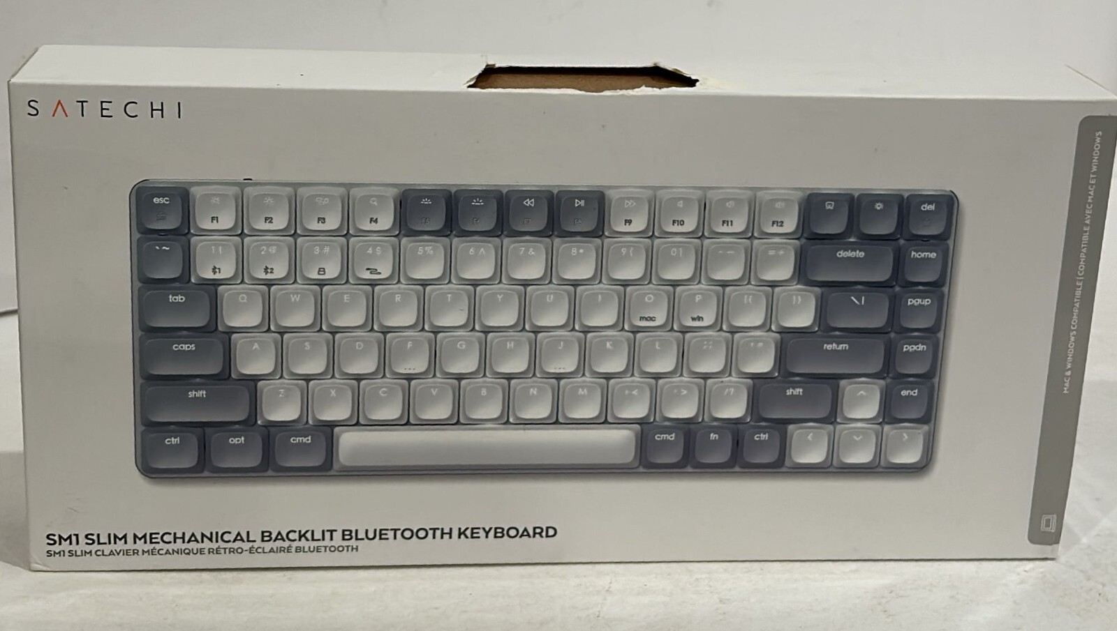 Satechi SM1 SLIM MECHANICAL BACKLIT BLUETOOTH KEYBOAR Grey, White - (A1)