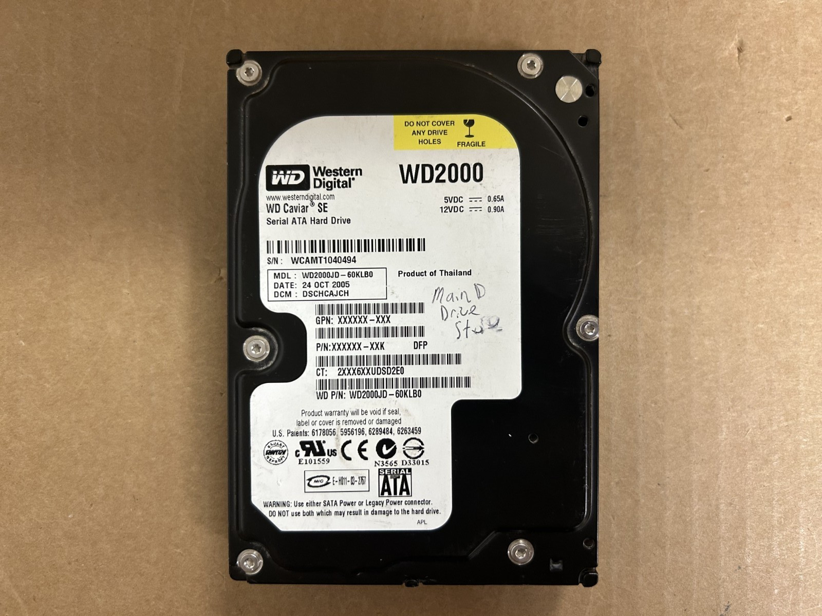 WD2000JD-60KLB0 - Western Digital 200GB 7200 RPM SATA 3.5" HDD