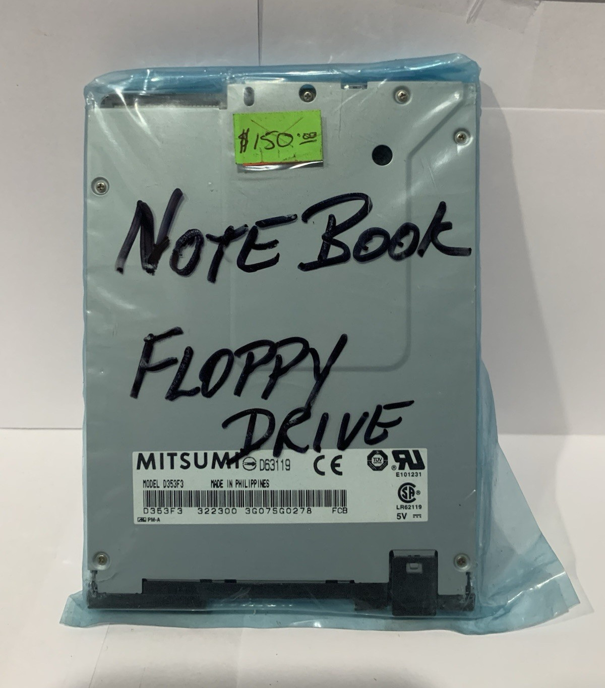 Mitsumi D353F3 D63119 3.5in IDE Internal Notebook Floppy Drive Gray