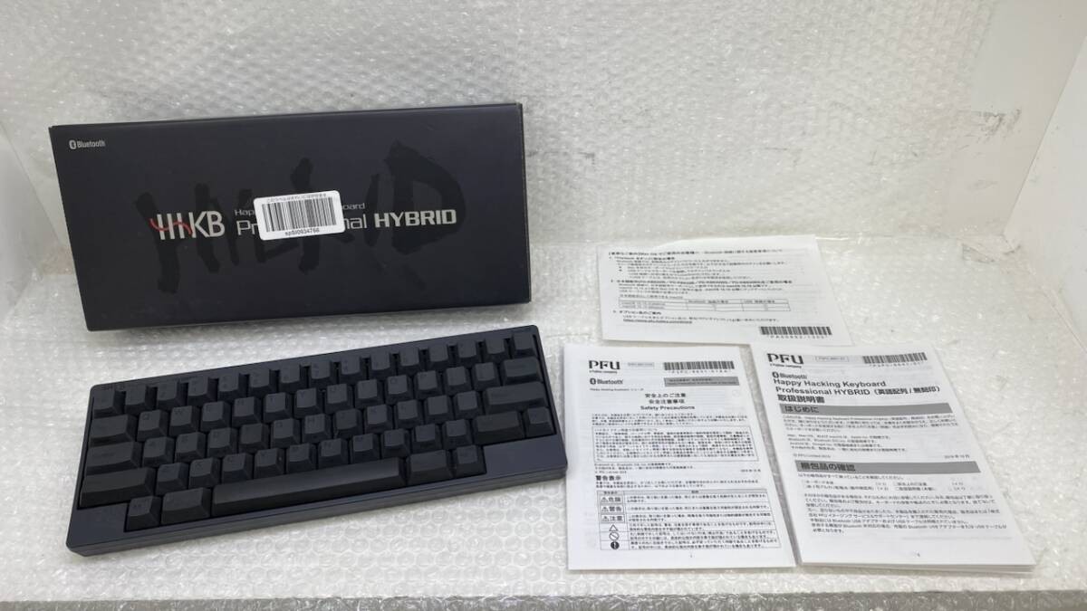 PFU HHKB Professional Hybrid Type-S Black PD-KB800BS Bluetooth US Layout used
