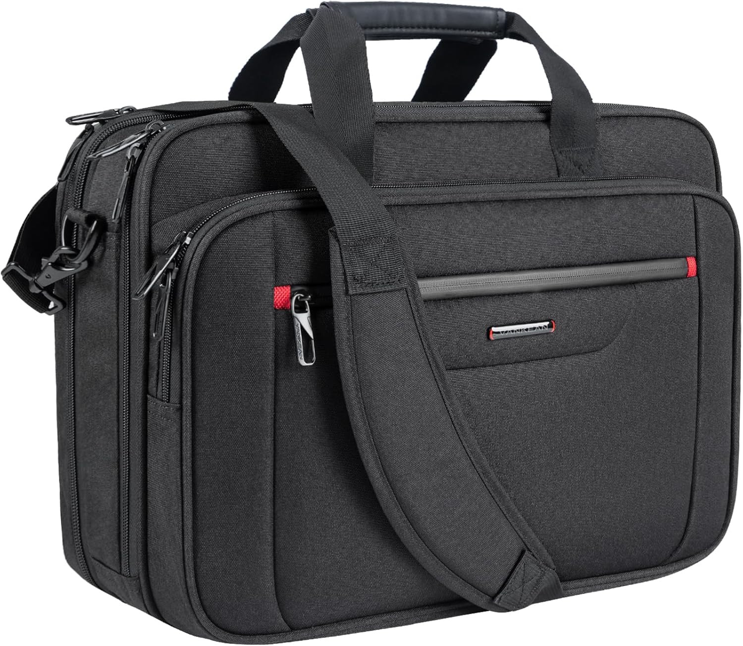 17.3" Expandable Waterproof Laptop Briefcase for Travel & Business | Multi Funct