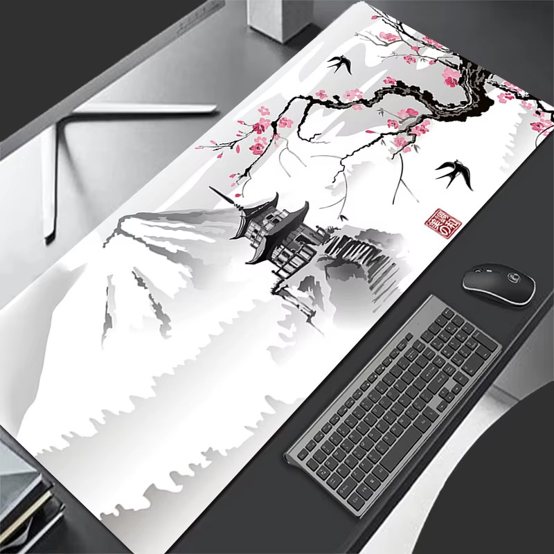 Mouse Pad Gaming Sakura Japanese Cherry Blossom XL Home New HD Mousepad XXL Keyb