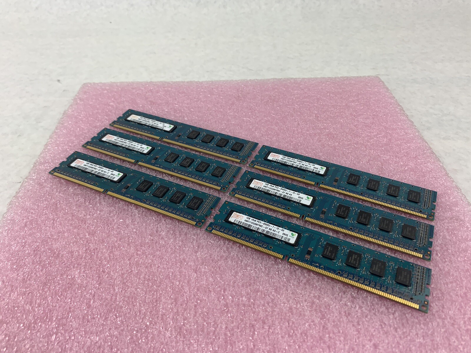 Lot( 6 ) 1GB Hynix HMT112U6BFR8C-G7 1Rx8 PC3-8500U DDR3 non-ECC Desktop RAM