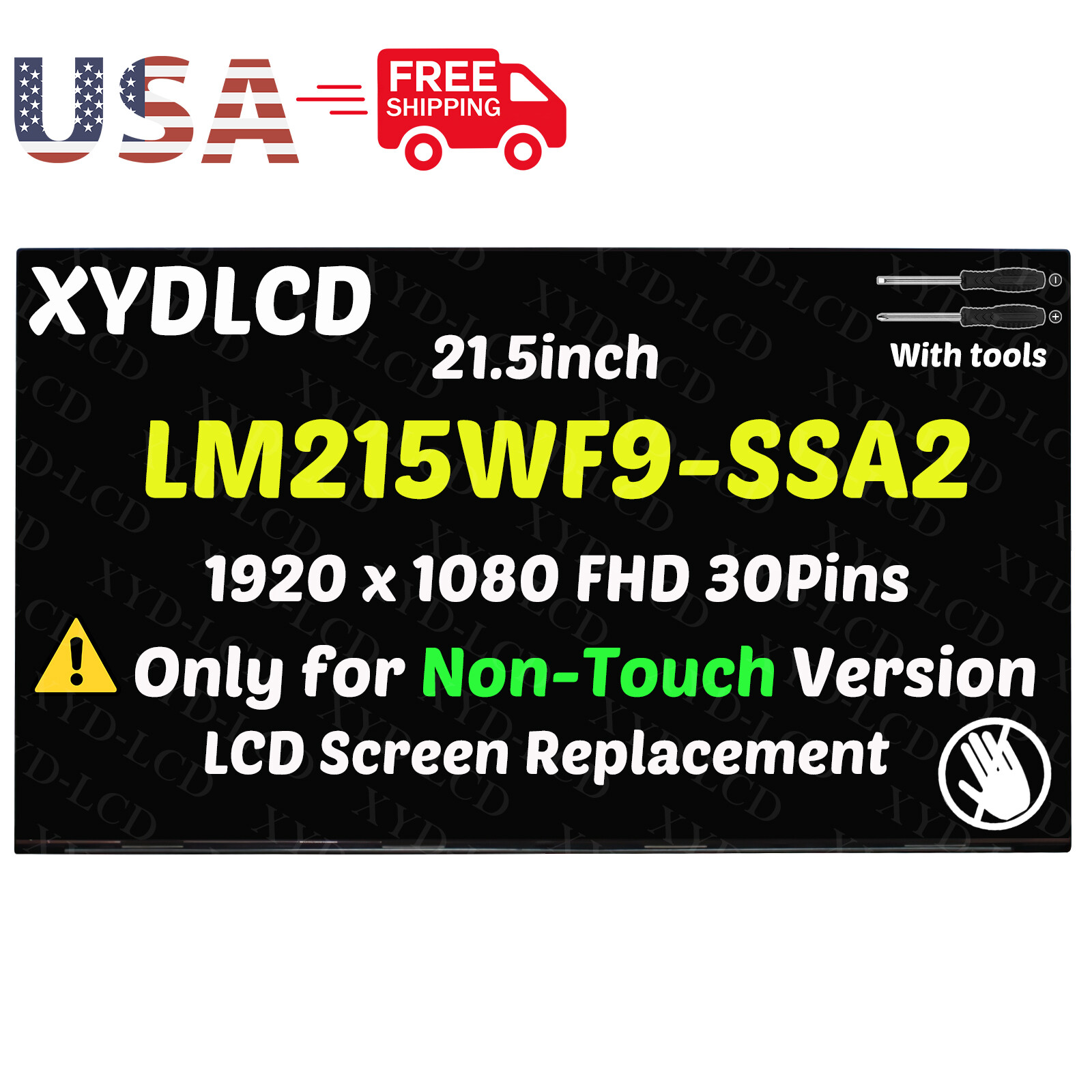 New 21.5in LM215WF9-SSA2 LM215WF9 (SS)(A2) for LG LCD Non-Touch Screen Panel 22"