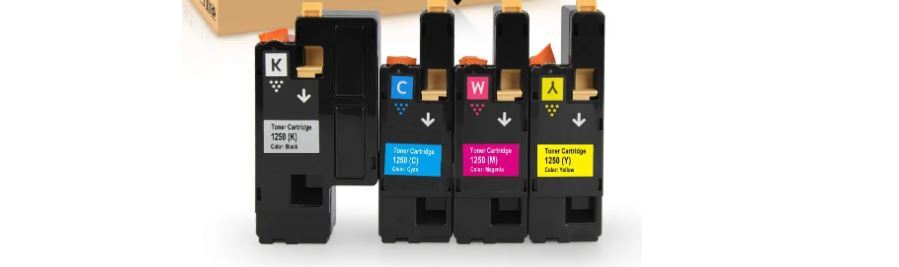 4pk High Yield 1250 Toner Cartridge Set For Dell 1355cn C1760nw C1765nf C1765nfw