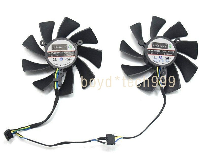 For XFX FD9015U12S HD7950 HD 7970 7950 Dual-X 85MM 4Pin Cooling Fan Cooler