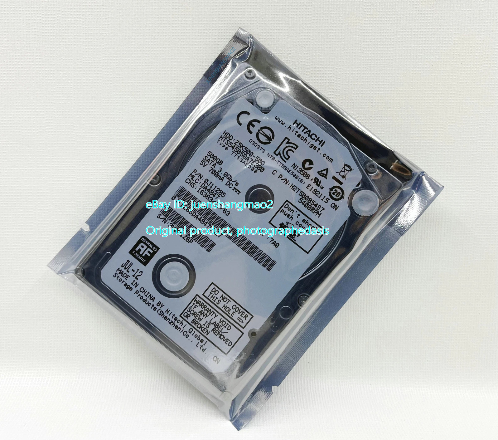 Hitachi 500GB 5400RPM Z5K500-500 HTS545050A7E380 SATA Notebook hard drive