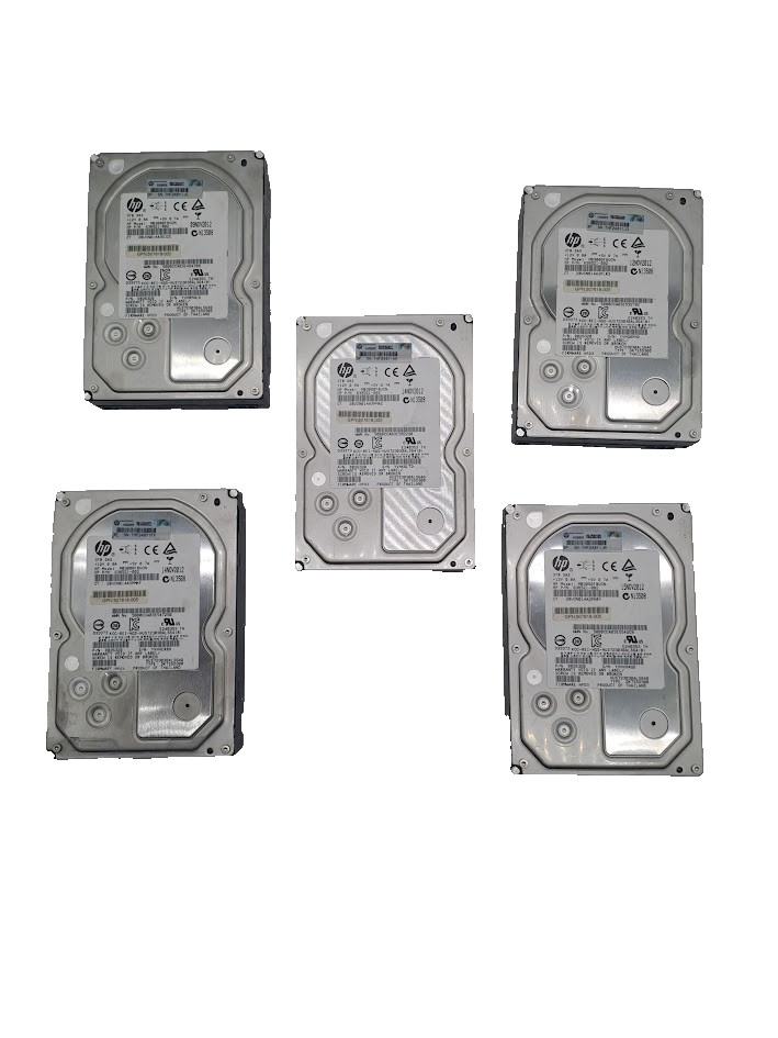 Lot of 5 HP 3TB SAS MB3000FBUCN 3.5" Hard Drive 7200rpm