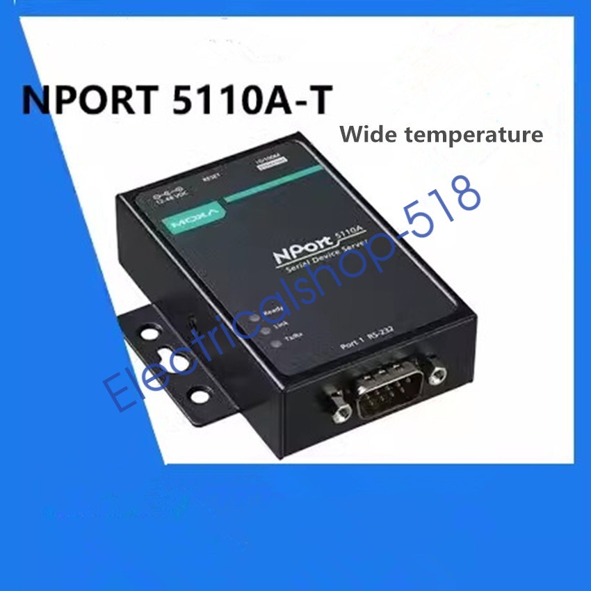 1pcs MOXA NPORT5110A-T Port 1 RS-232 Serial Device Server Wide temperature