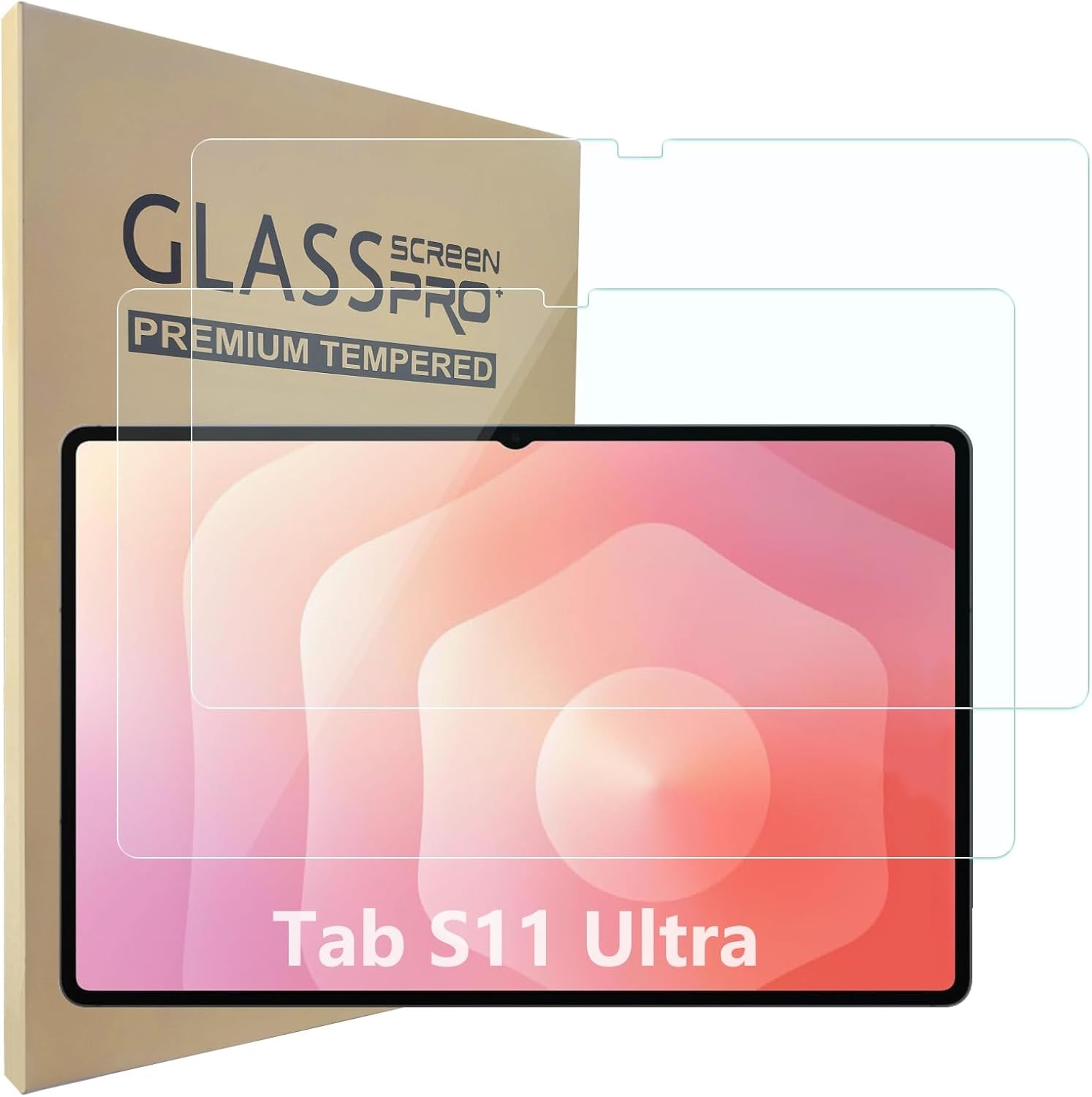 2-Pack Screen Protector for Samsung Galaxy Tab S11 Ultra, HD Clarity, 9H Tempere