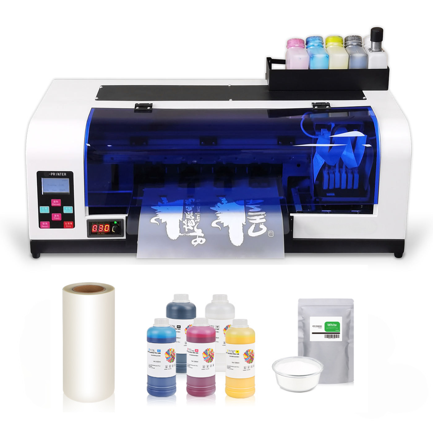 13inch DTF Printer with Curing Oven and Hot Press Machine Printing Machine