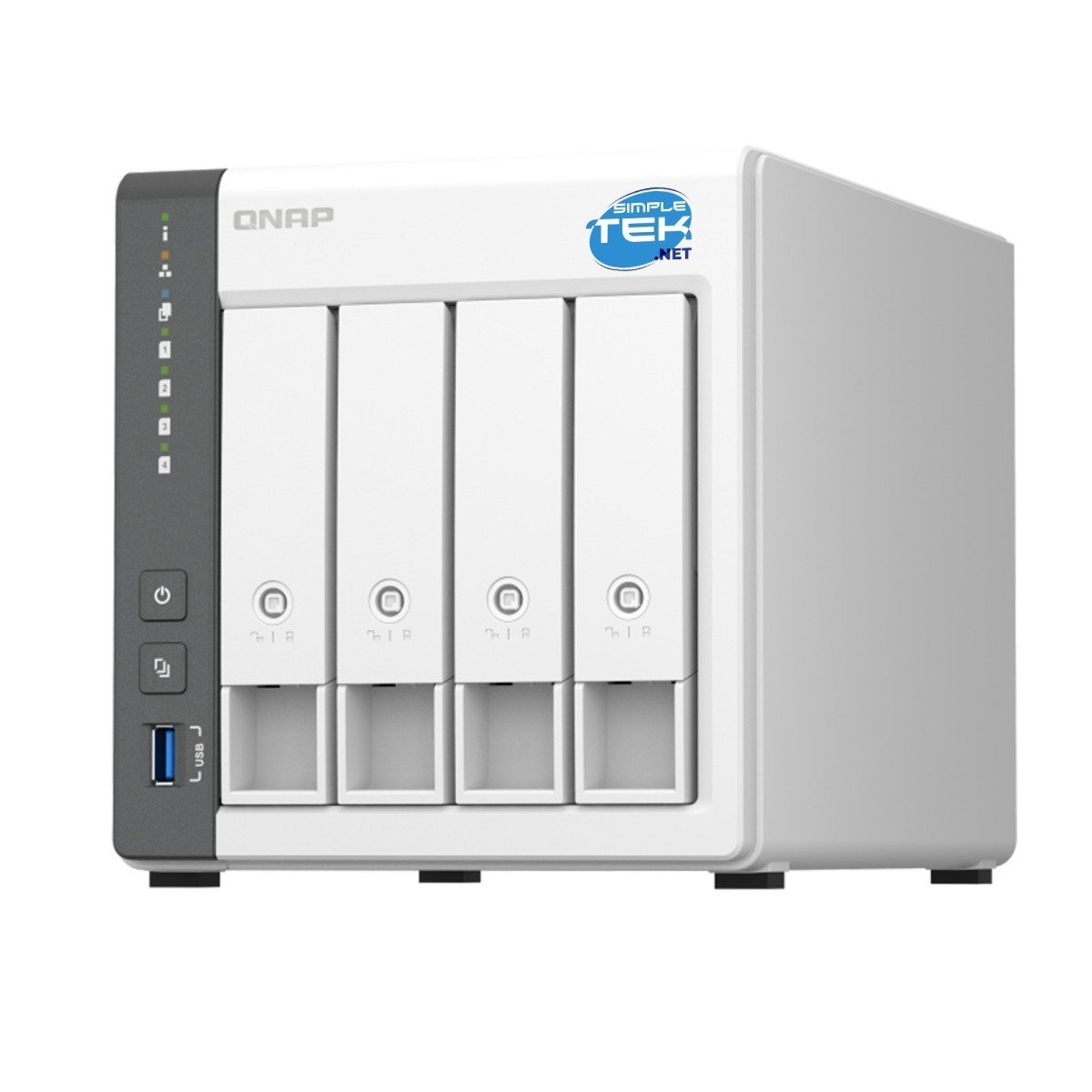 QNAP TS-433 NAS 4-BAY 3.5/2.5" SATA 4GB RAM USB-A LAN with 8TB HDD (4x2TB)