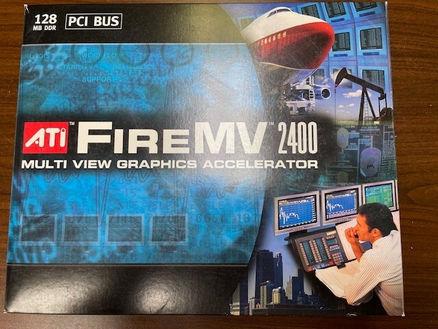 ATI FireMV 2400 PCI 128 MB DDR with cables, adapters in original box