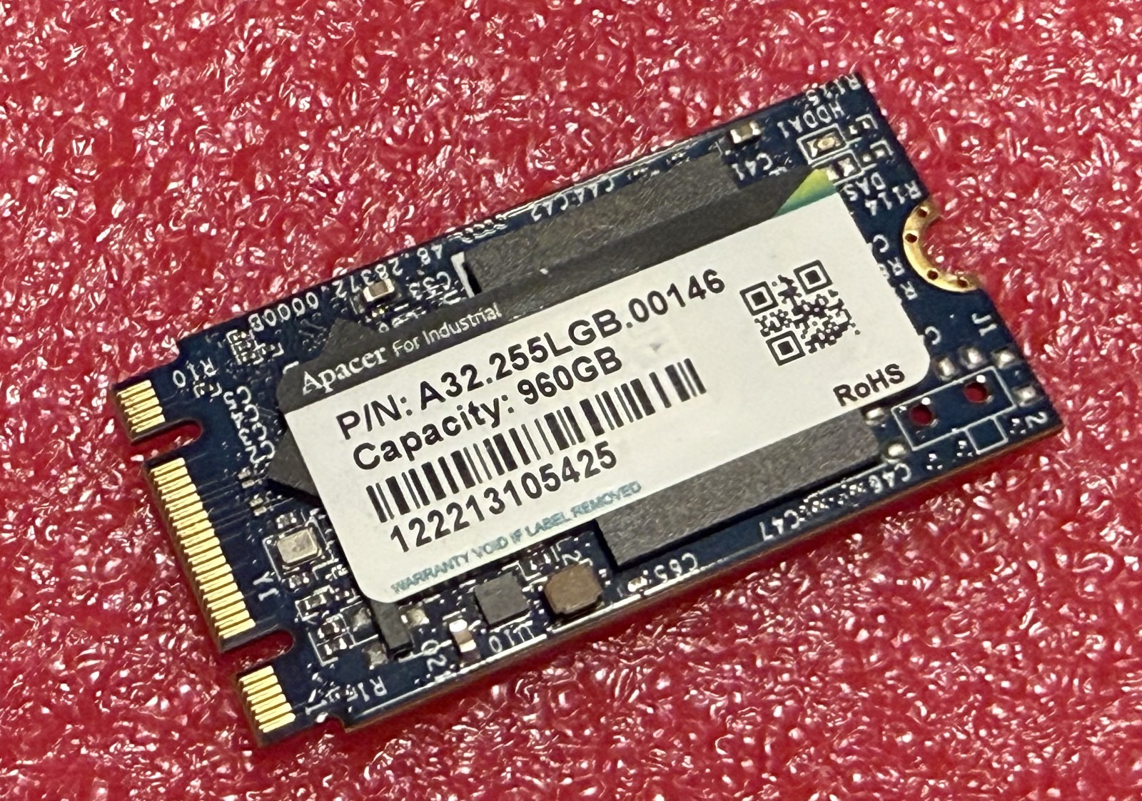 960GB Apacer Industrial M.2 2242 6Gb/s SATA SSD 99% Health | Low Writes