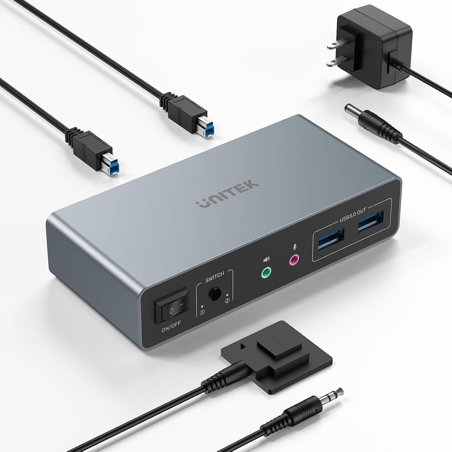 Unitek 2 Computer 2 Monitor KVM Switch 4K60 HDMI DisplayPort