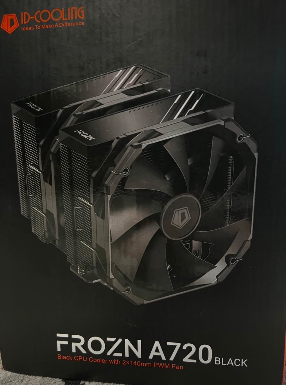 ID-COOLING FROZN A720 BLACK CPU Fan Heatsink Dual 140mm *NEW Open Box