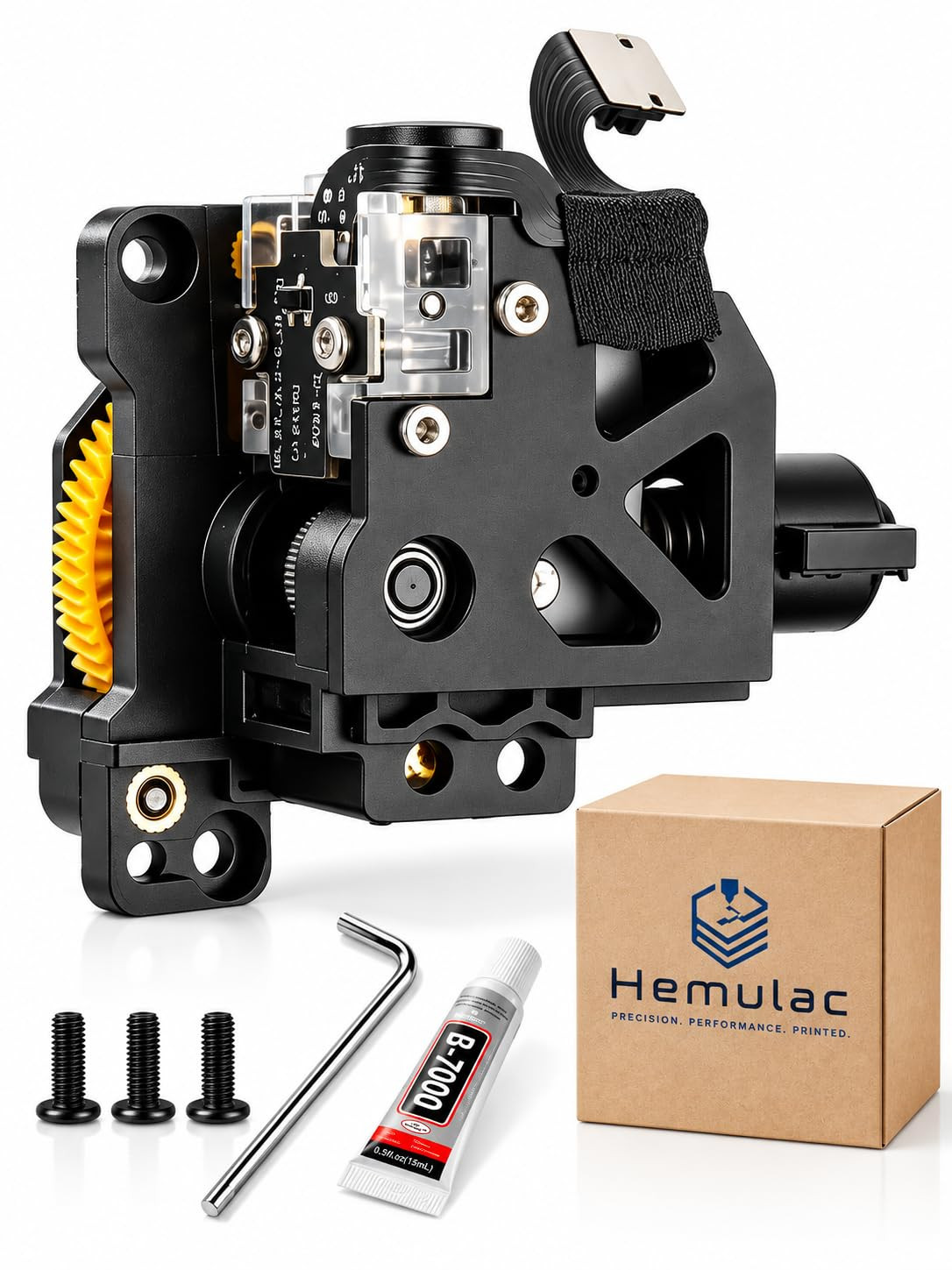 Hardened Steel Extruder Unit for Bambu Lab P1P P1S 3D Printer, Upgraded Dual Gea