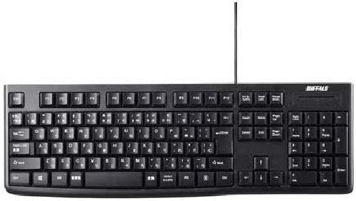 BUFFALO BSKBU100BKZ Black Wired standard keyboard Japanese layout 108 keys 