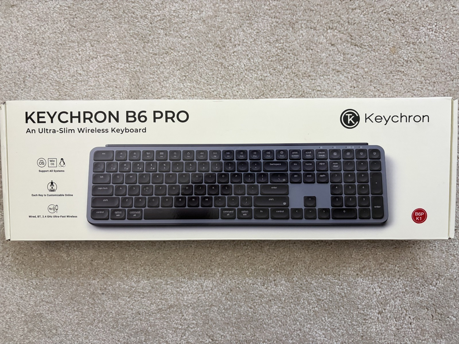 Keychron B6 Pro Ultra-Slim Wireless Keyboard