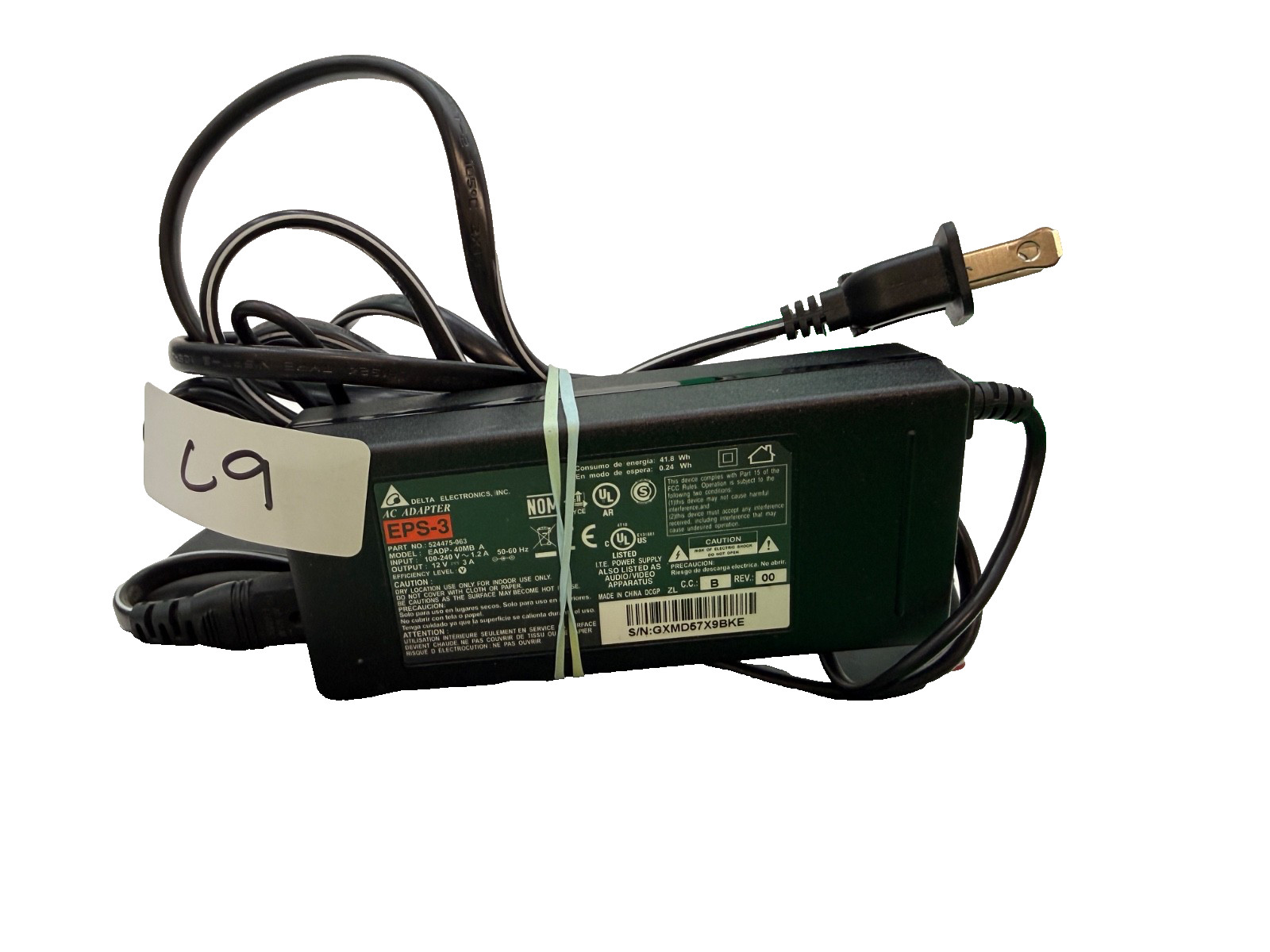 Liteon Delta 12V 3A -100-240V AC Charging Adapter PA-1360-5M02 EADP-40MB 5.5mm