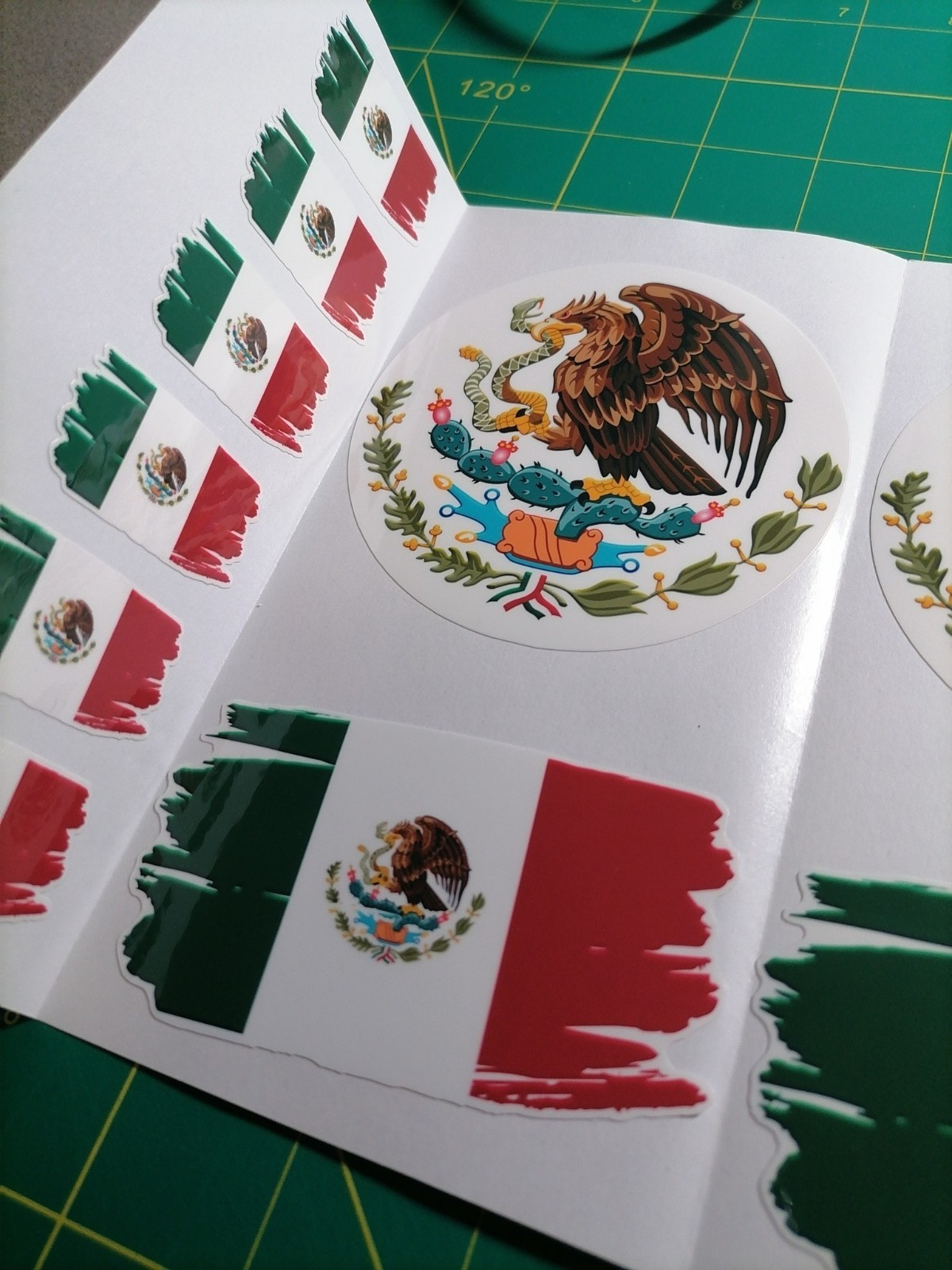 Mexico Flag Sticker Pack (30 pcs) – Mixed Shapes, Glossy – 