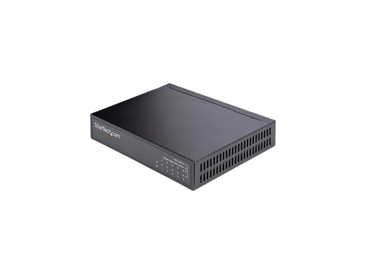 StarTech.com DS52000 Unmanaged 2.5G Switch - 5 Port Gigabit Switch - 2.5GBASE-T