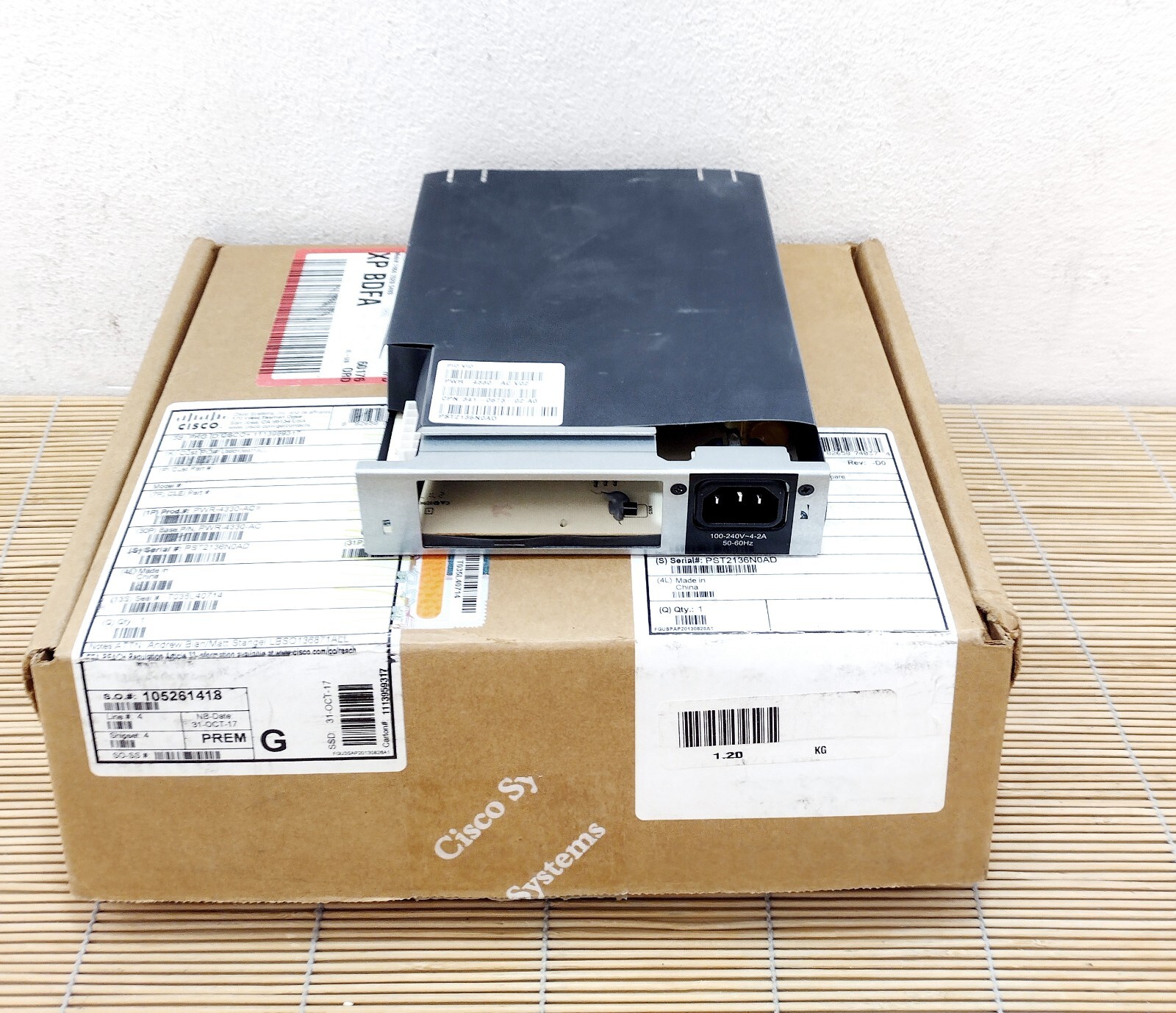 New Cisco PWR-4330-AC AC Power Supply Cisco ISR 4330 341-0673-01 New Open Box