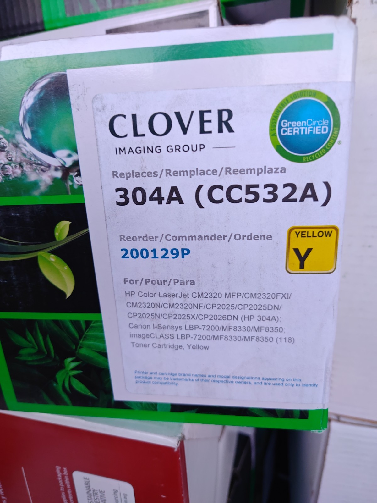  Fits HP CC532A 304A Toner Print Cartridge LaserJet CP2025 CM2320 Replacement 